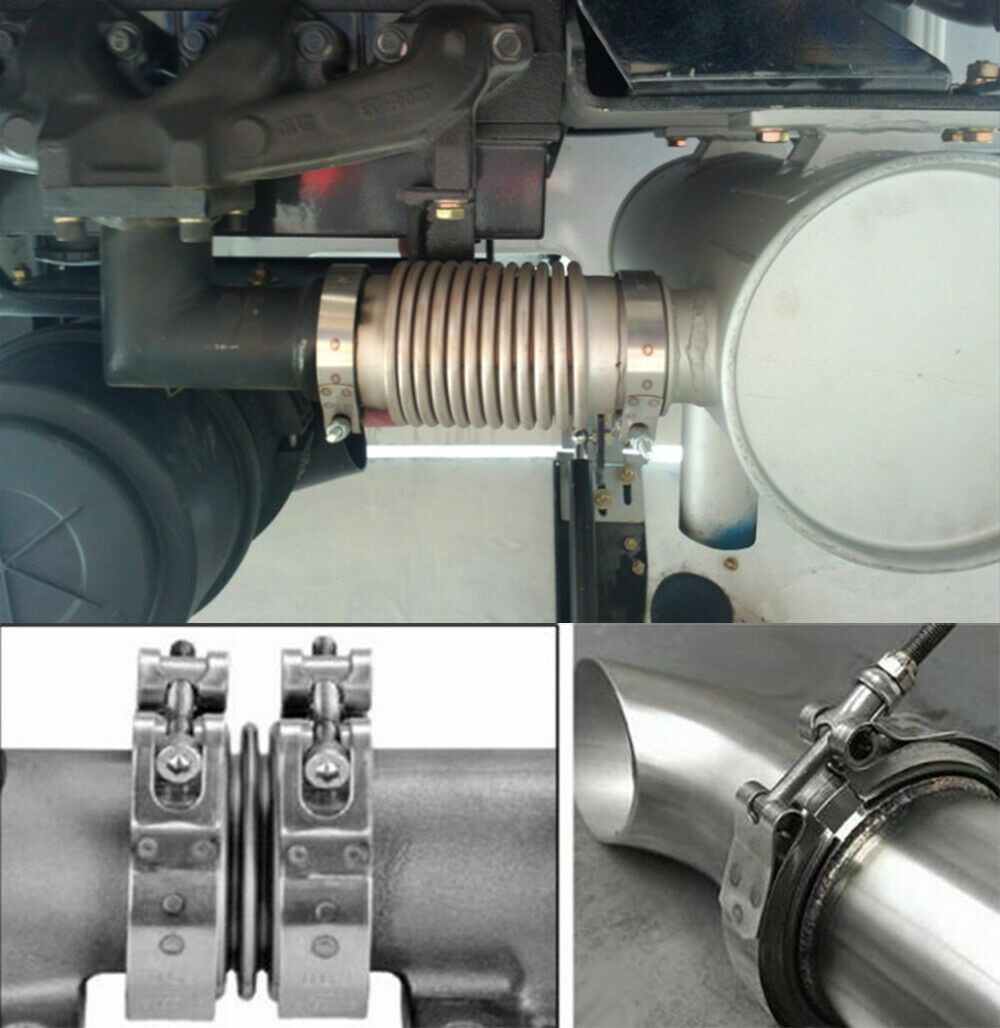 8PCS 3inch Stainless Steel V-Band Clamp SS 304 flange Vband Exhaust Downpipe