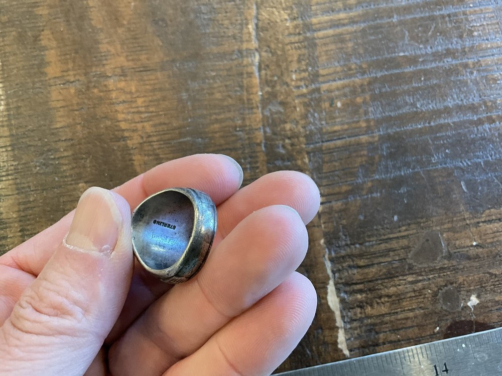 ORIGINAL WWII USAAC USAC WING PROP / EAGLES SHIELD STERLING RING