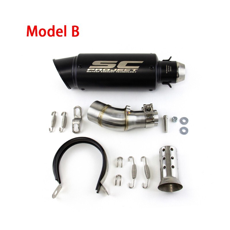 Slip for Yamaha MT-03 YZF R3 2015-2025 Exhaust Mid Tail Pipe Muffler Tips Black