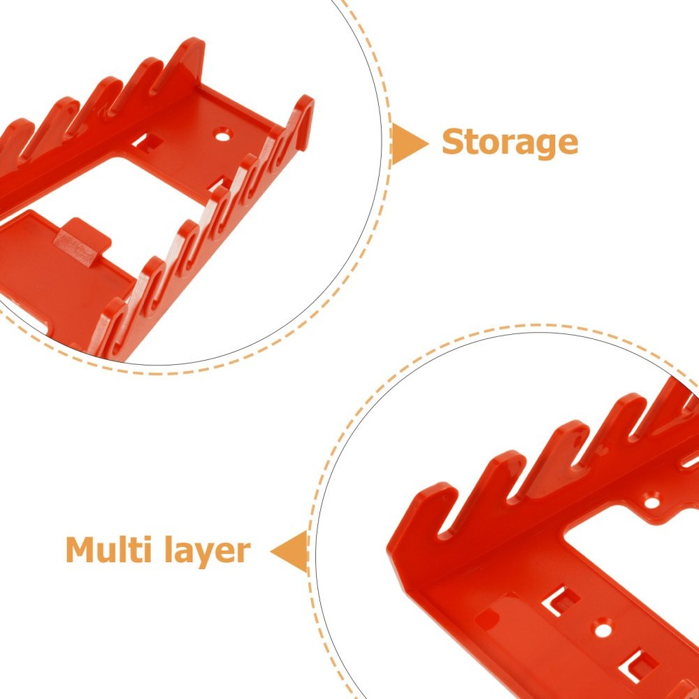 2 Pcs Wrenches Organizer Plastic Wall Mount Tool Holder Pegboard Small