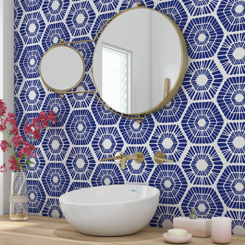 Scandinavian Geometric Pattern Wall Stencil - Durable & Reusable Mylar Stencils