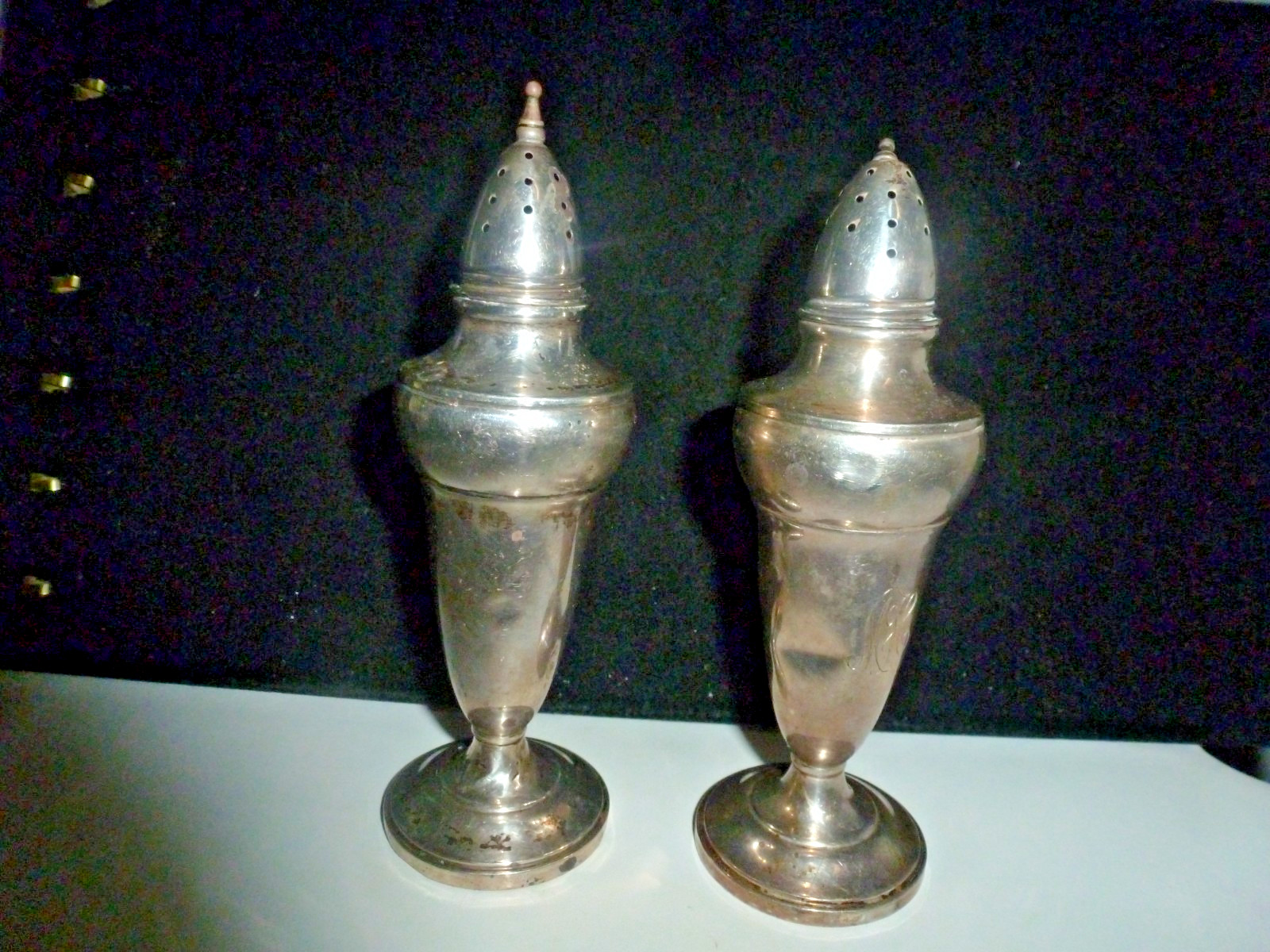 M Fred Hirsch MFH Weighted Sterling Salt and Pepper Set 95 Grams