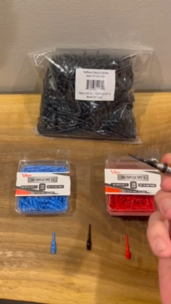 Soft Tip Dart Points 2BA Thread - Tufflex Super Short - 100/1000 Pack Options