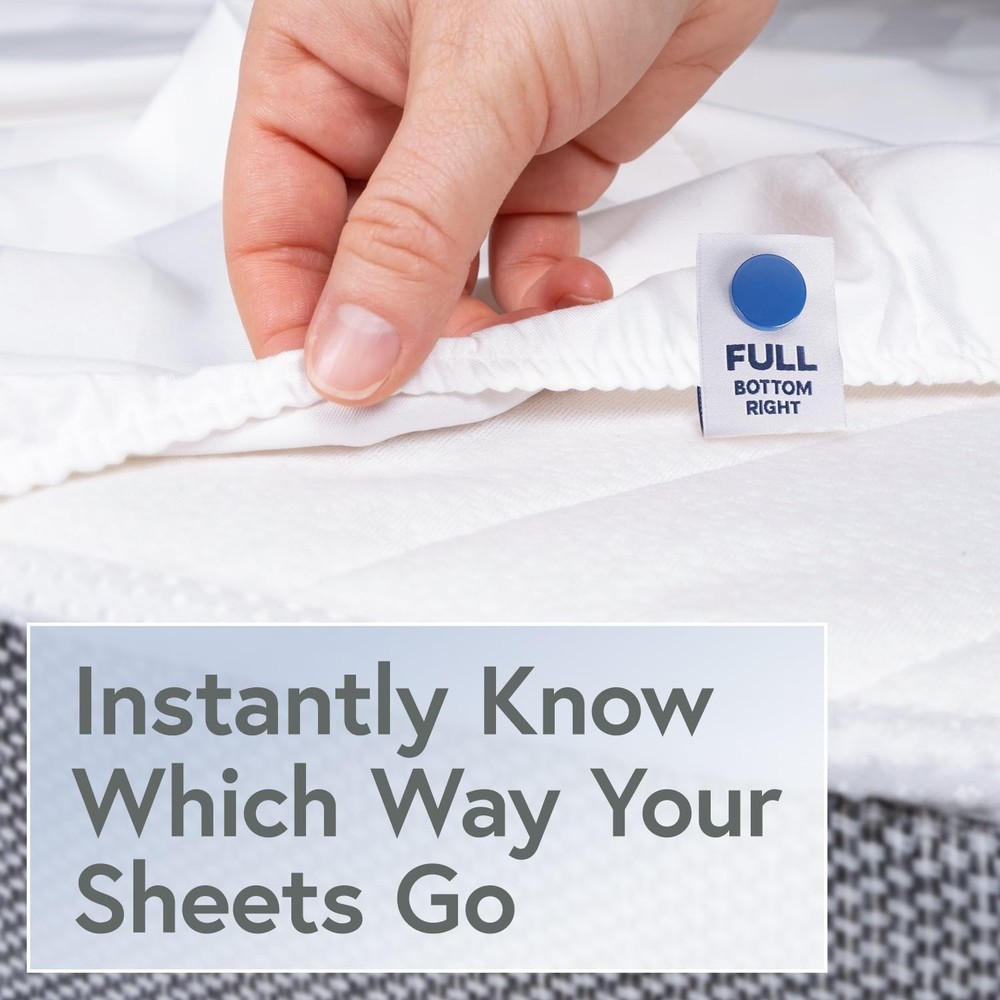 [Full] SheetSnaps Bed Sheet Corner Labels – Know Which Way The Full, Full