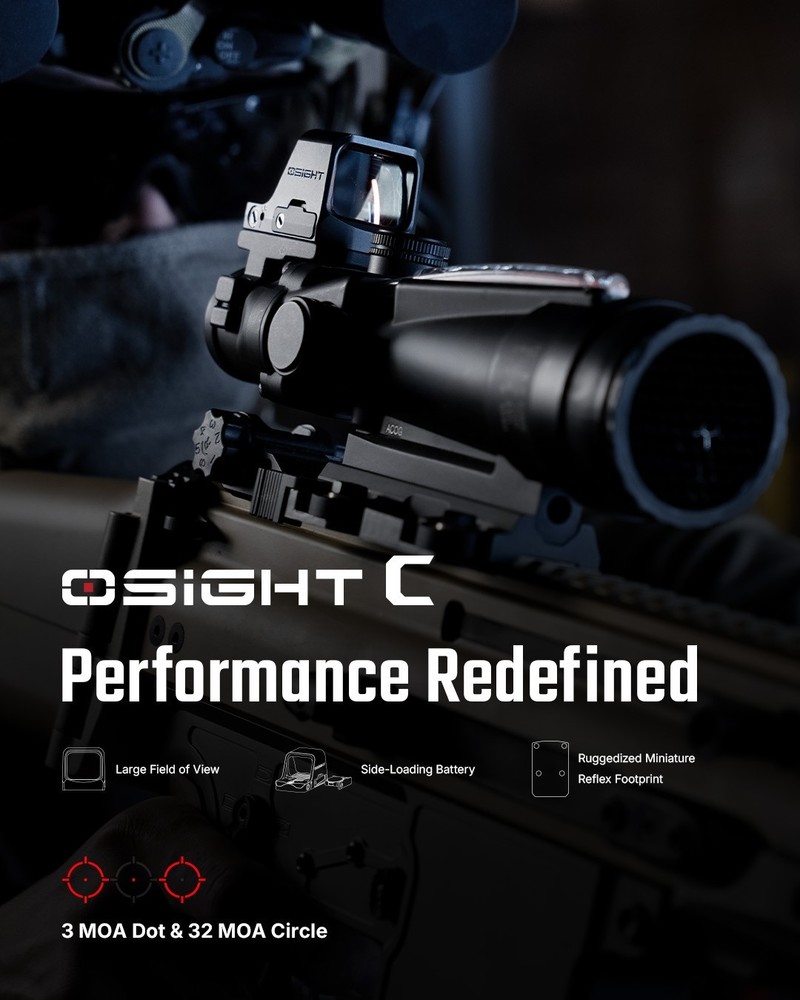 Olight Osight C Open Reflex Optic with Replaceable Side-Loading Battery