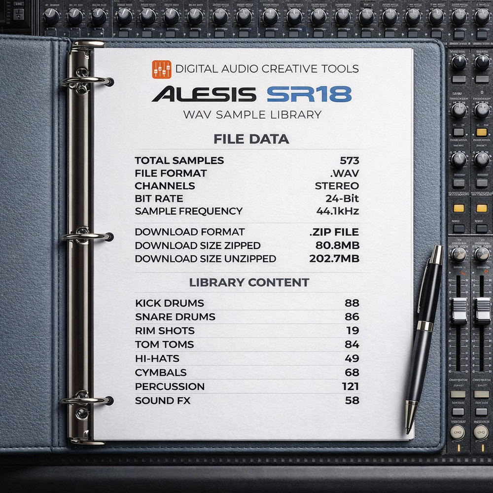 Alesis SR18 Drum Machine Sample Library