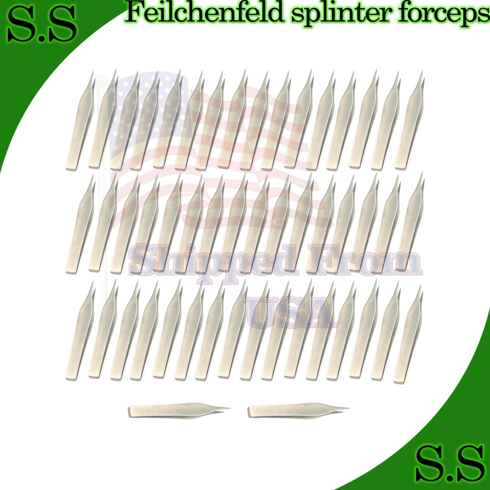 50 Feilchenfeld Splinter Forceps 4.5" EMS Instruments