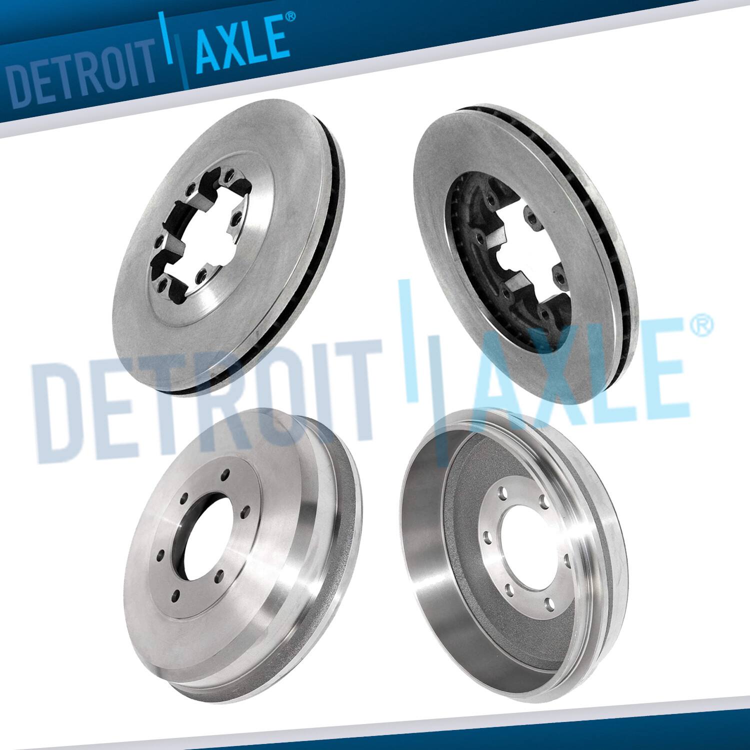 Front Disc Brake Rotors Rear Drums for 2004-2008 Chevy Colorado GMC Canyon I-290