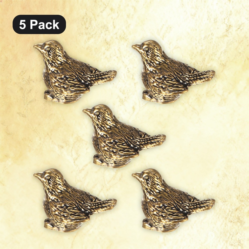 5-Pack Bird Bath Copper Disk, Mini Bird Bath Copper Ornaments [Sparrow]