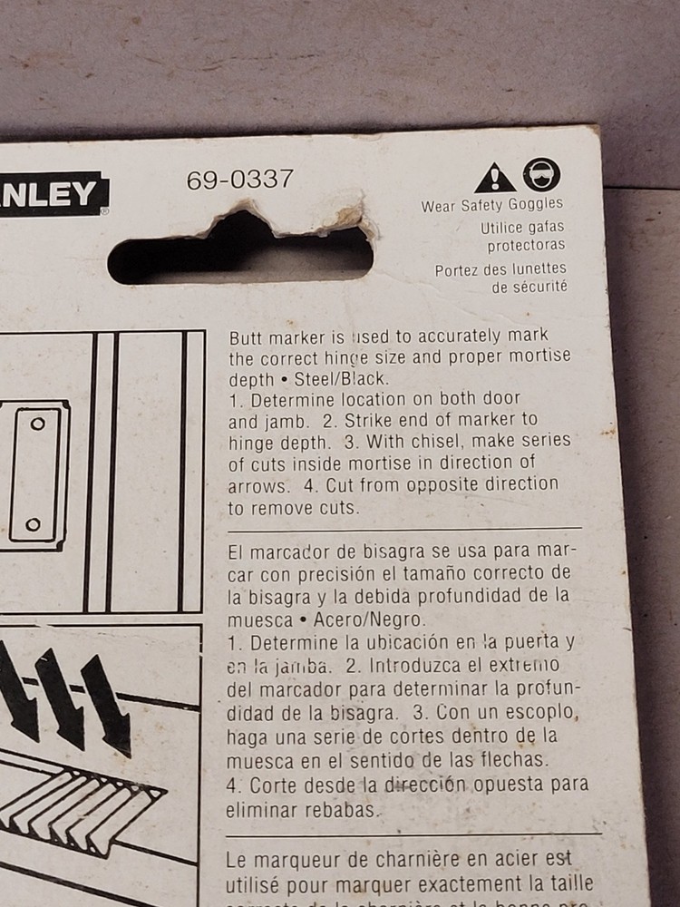 NOS - STANLEY BUTT MARKER 3-1/2 inch