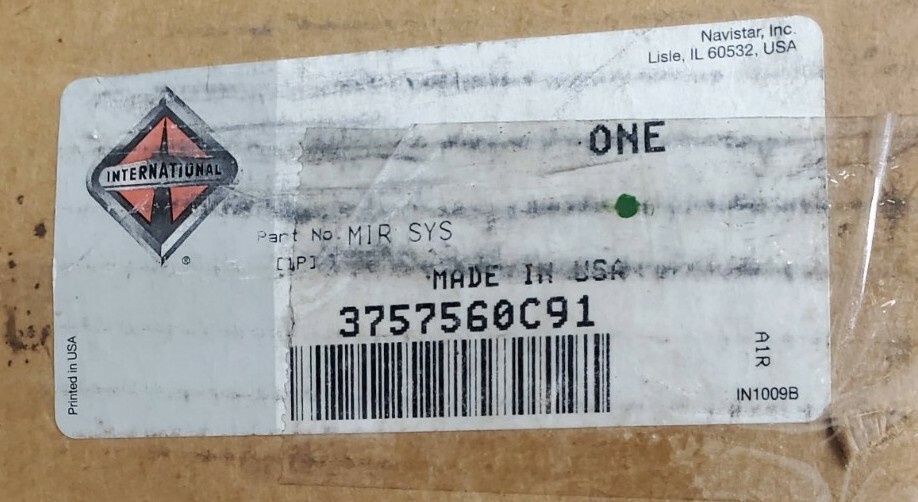 3757560C91 INTERNATIONAL LH MIRROR ASSEMBLY
