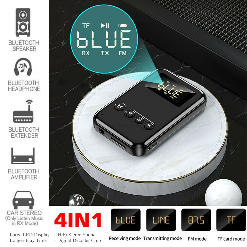Bluetooth 5.0 Adapter AUX 3.5mm for Home/Car Stereo Music Streaming Sound System