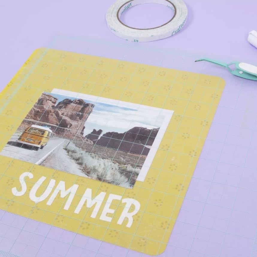 Low Adhesion Multi-Purpose Translucent Mat Alignment Grid 12x12 Inch Craft