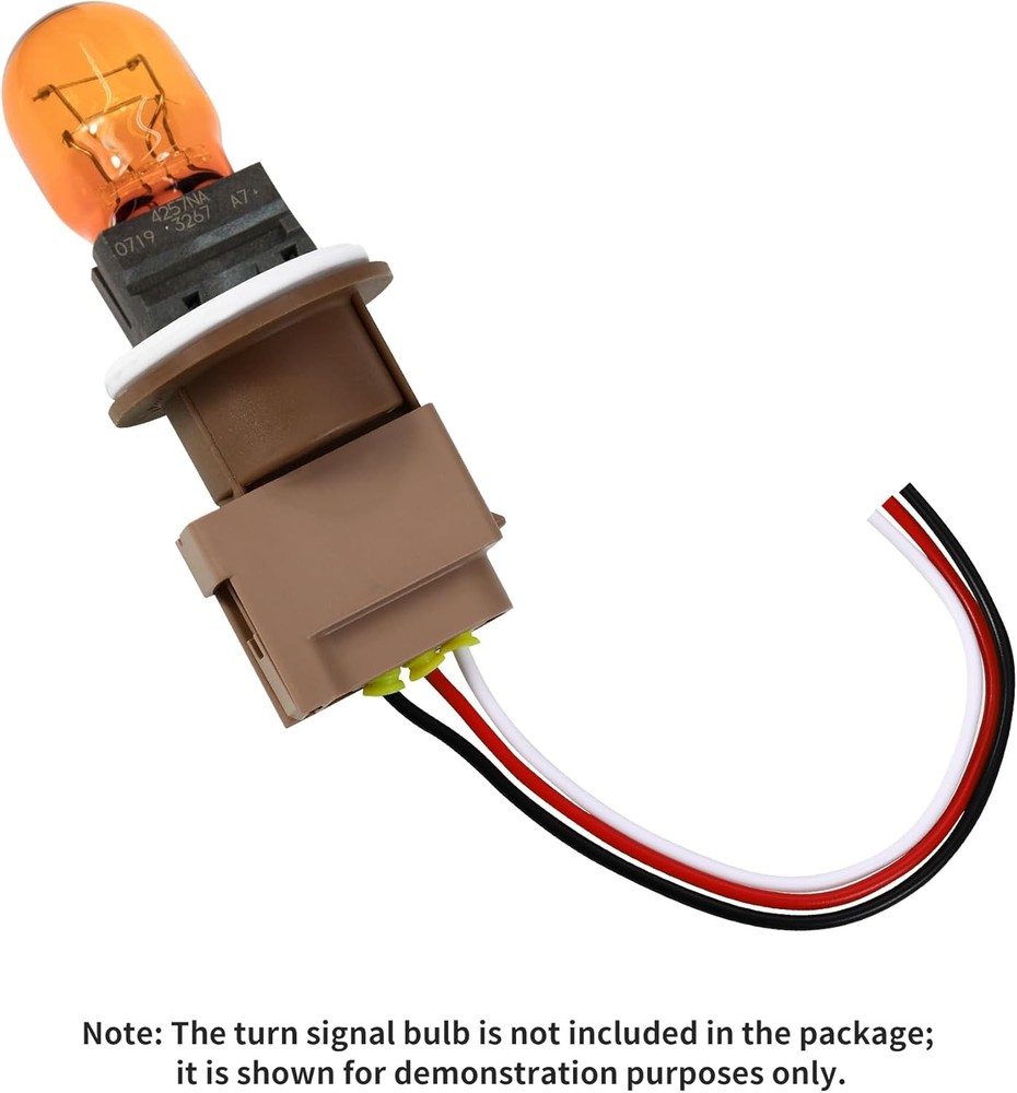 2-Pack Turn Signal Socket and Pigtail Connector with Wire Harness Compatible wit