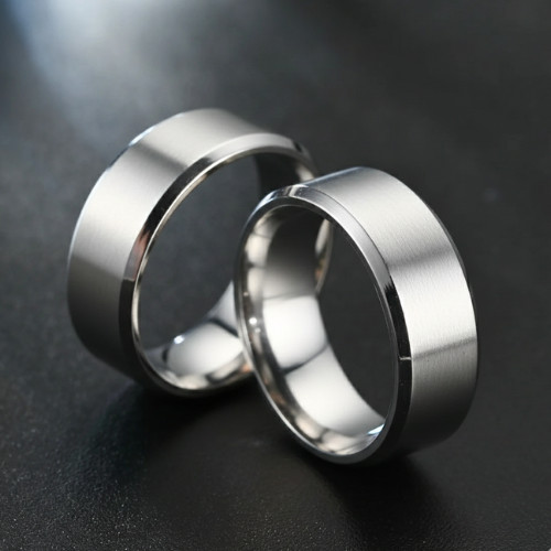 Tungsten Carbide Wedding Band Ring Brushed Silver Mens Jewelry Size 6 to 12