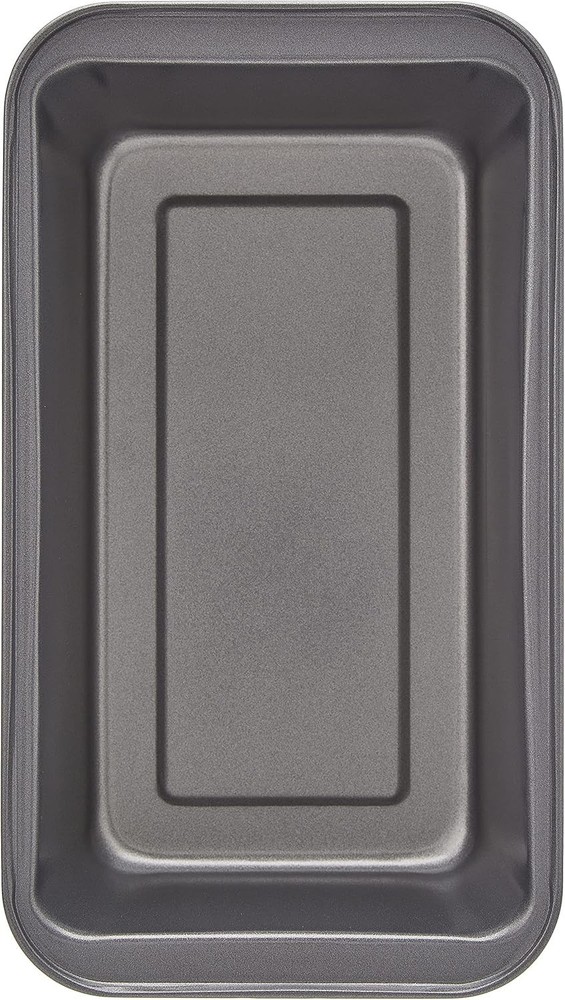 Basics Rectangular Baking Bread Loaf Pan, 9.5 x 5 Inch, Set of 2, Gray