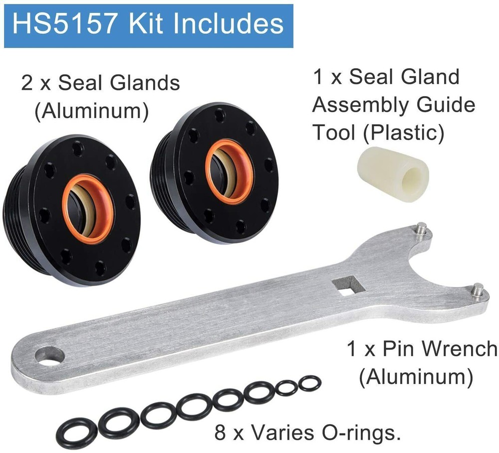 Seastar Hydraulic Steering Cylinder Seal HS5157 + Bracket Puller + Bleed Kit