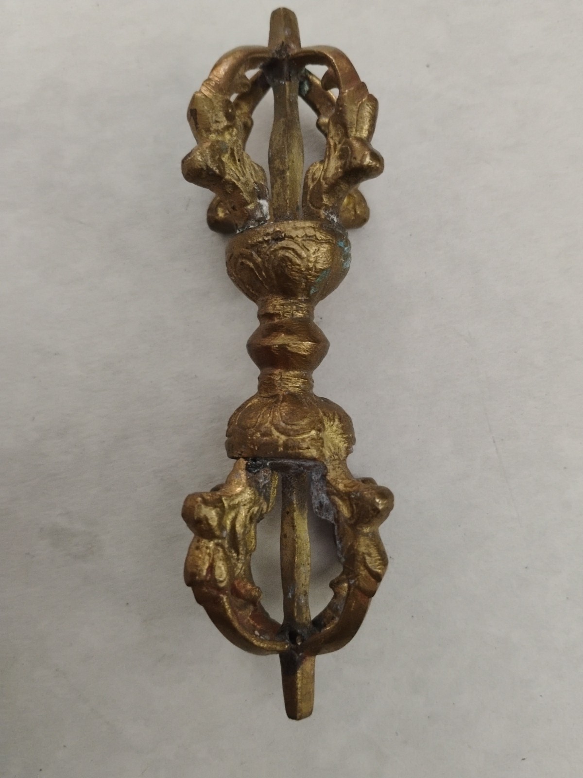 Antique Tibetan Bronze Dorje / Vajra c. 1890