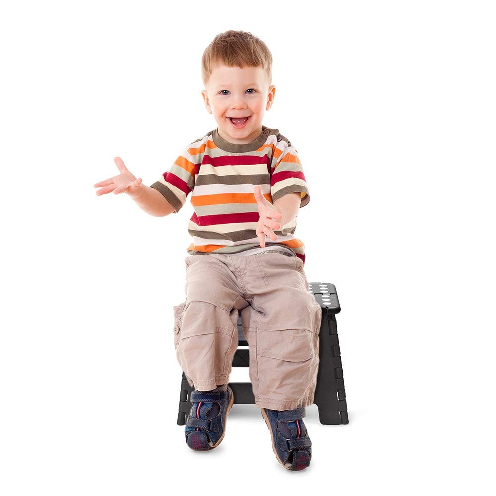 ACSTEP Folding Step Stool 9in Kids Tall Step Stool 300lb Plastic Foldable Non-Sl