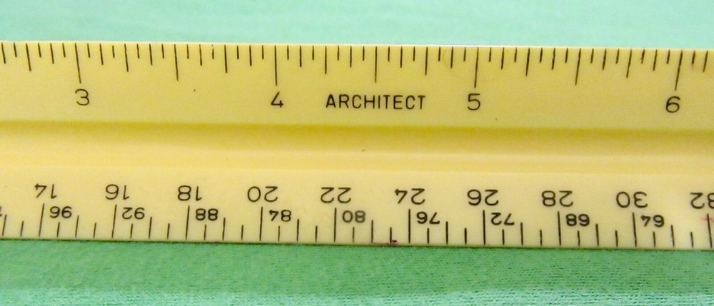 Vintage Triangle Architect Ruler Made in West Germany
