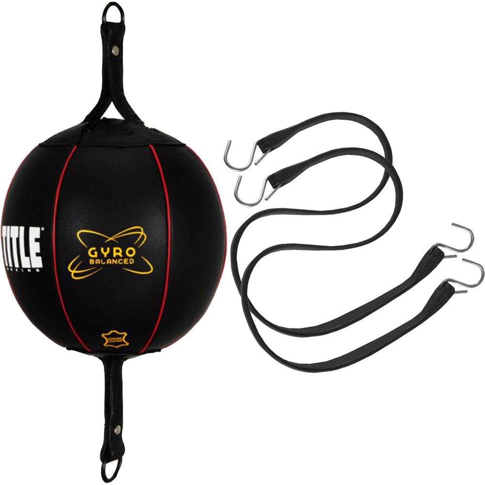 Title Boxing Gyro Balanced Leather Double End Bag - Black
