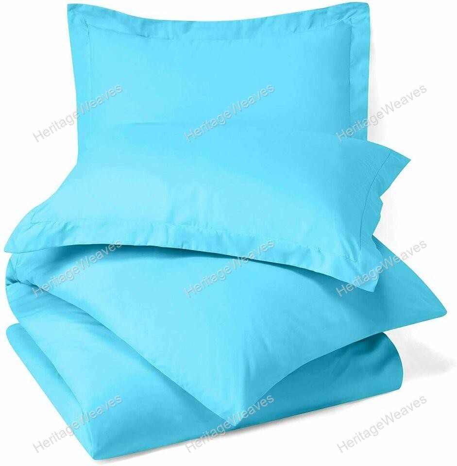 Handmade Solid Uni Microfibre Only Fitted Sheet Sky-Blue Best For Present