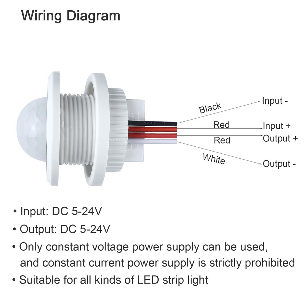 DC 12V/24V Motion Sensor Light SwitchPIR Smart Infrared Human Body DetectionA...