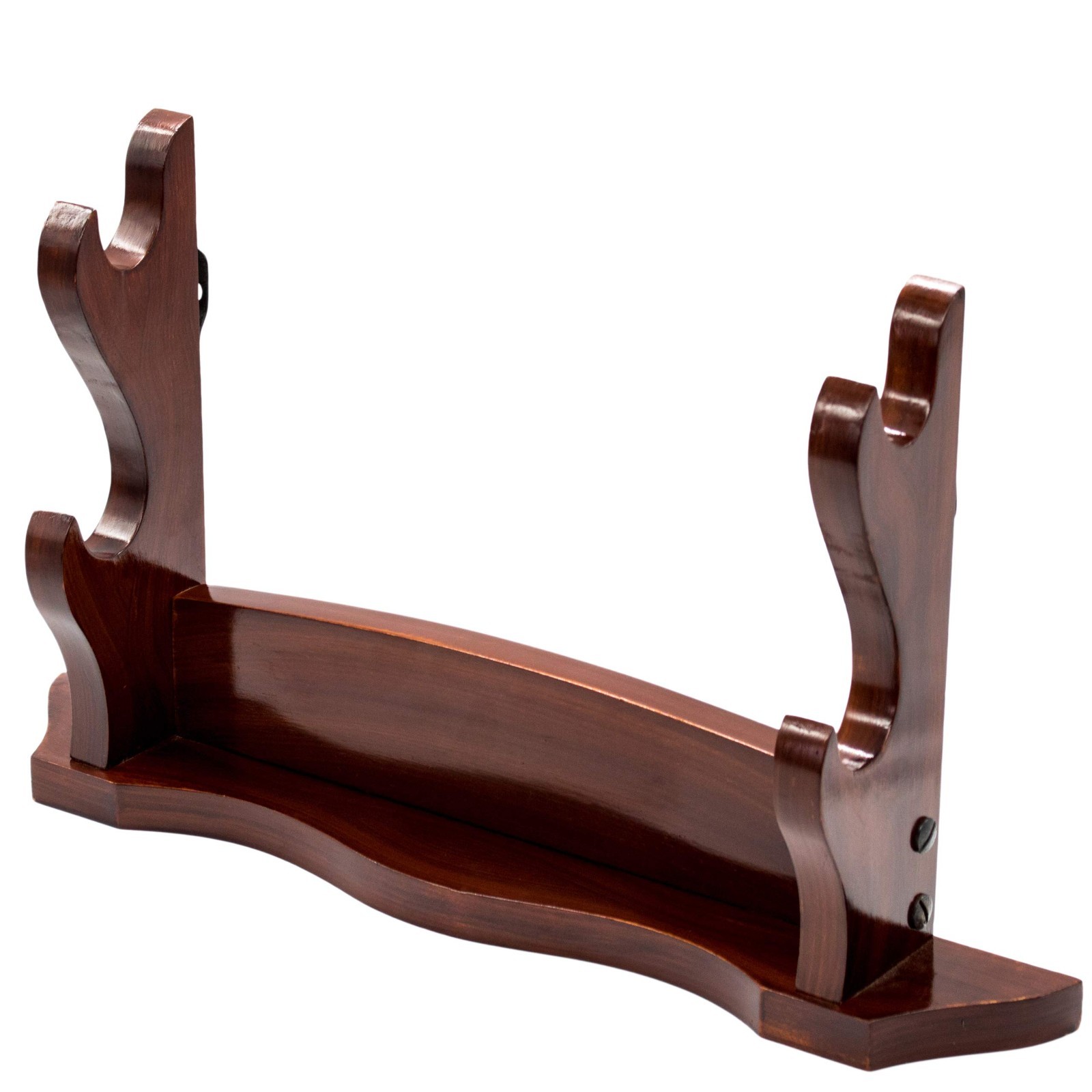 Medieval Sword Stand Solid Wood Horizontal Display Rack for Katana Dagger 2 Tier