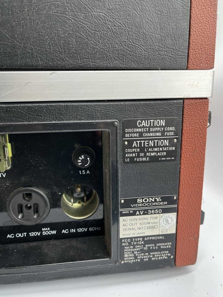 Vintage Sony AV-3600 Solid State Videocorder Untested