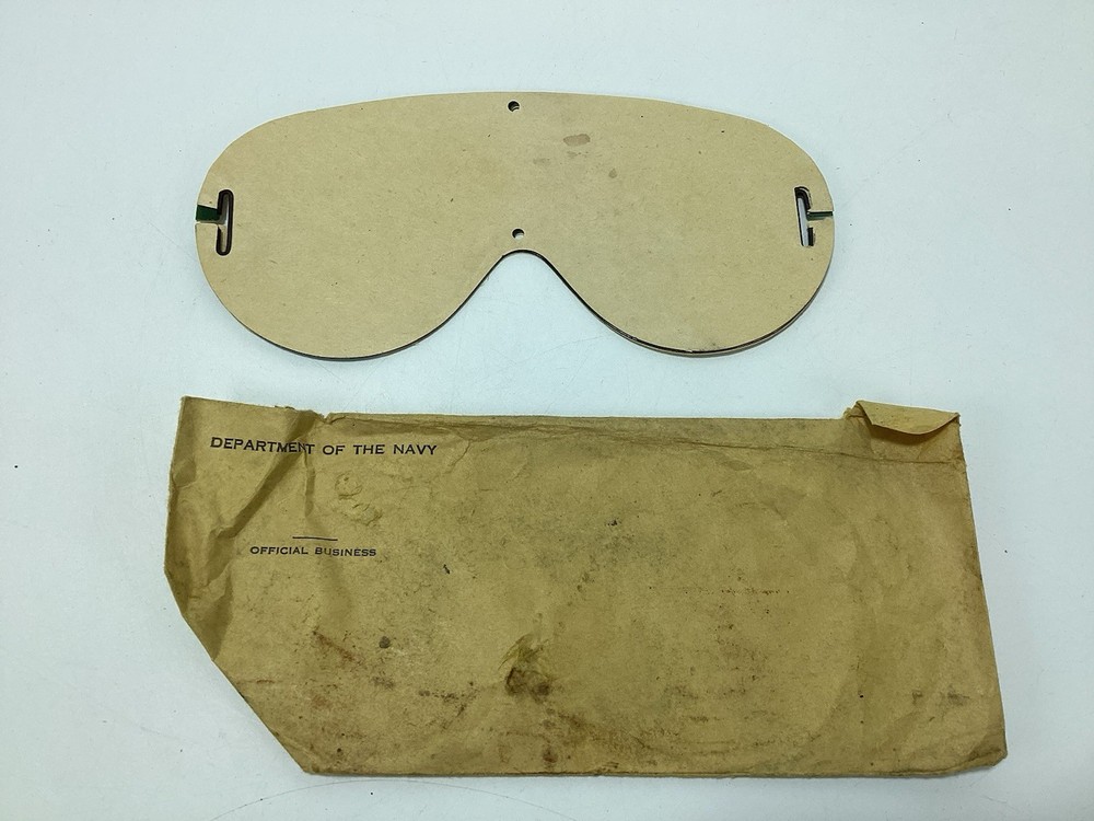 ORIGINAL WWII US ARMY M1944 GOGGLES GREEN REPLACEMENT LENSES
