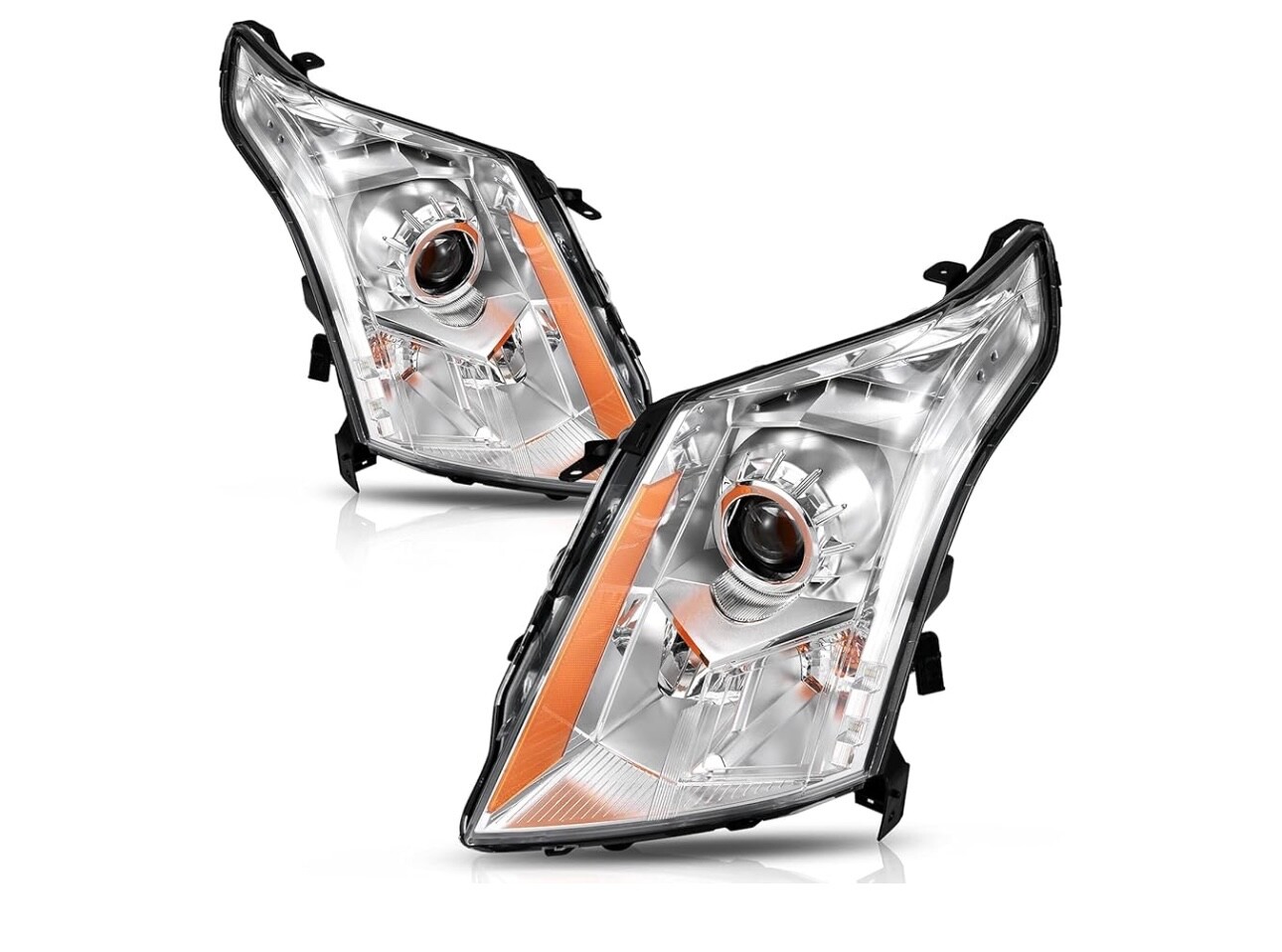 For 2010-2016 Cadillac SRX Halogen LED Projector Headlights Left Right Side Pair