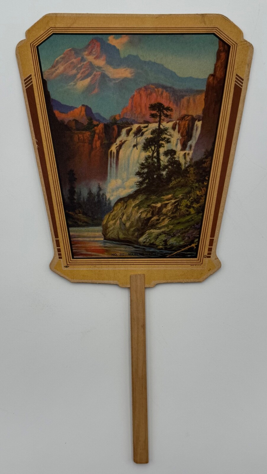 1930s Majestic Nature Church Fan Council Bluffs Coal & Ice Co Iowa Advertising