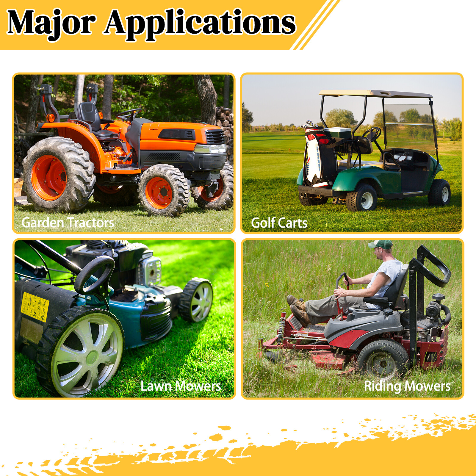 Two 15x6.00-6 Turf Tires Lawn Mower Tractor 4 Ply Rated 15x6-6 Tubeless 570Lbs