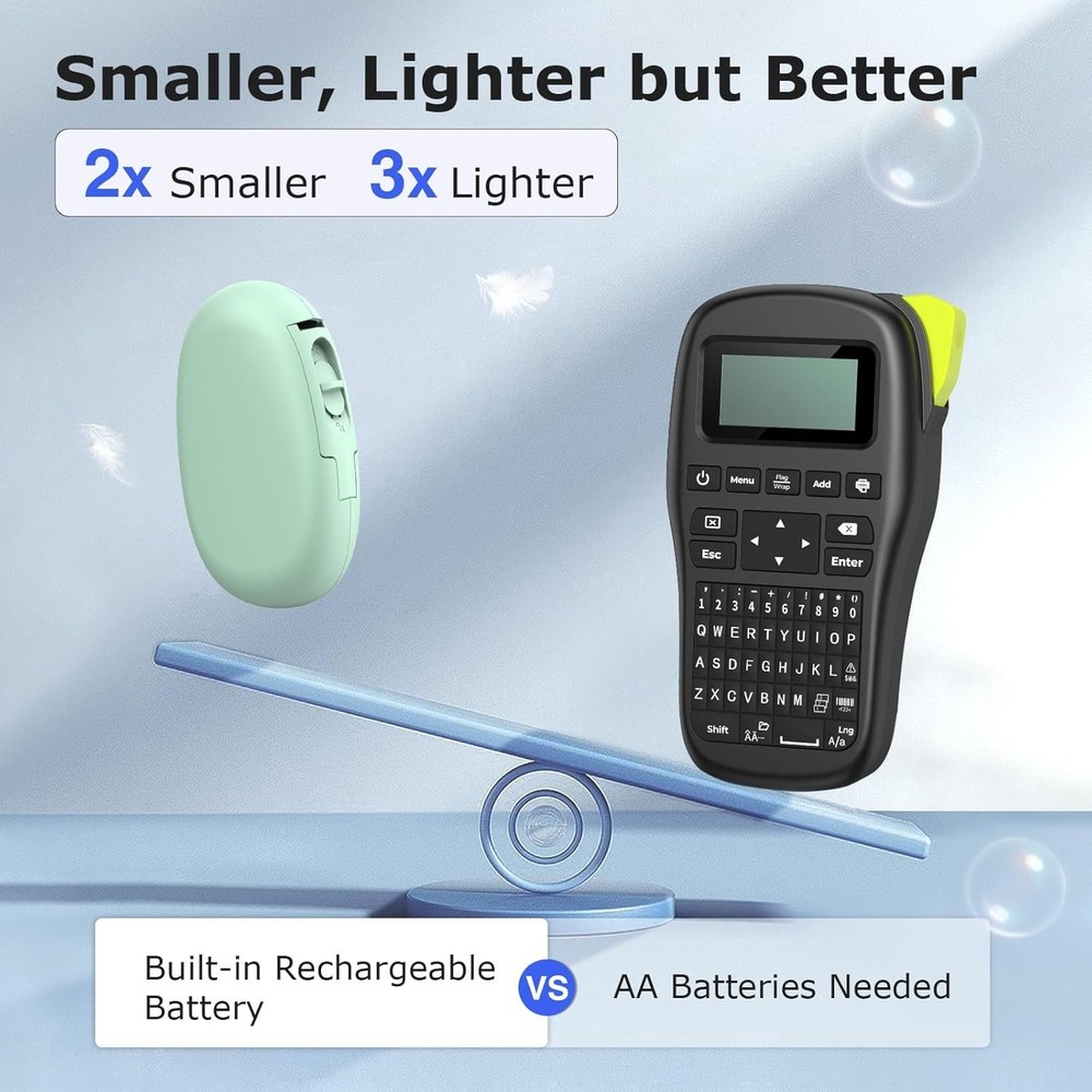 E10 Bluetooth Label Maker Machine with 3 Tapes, Continuous Waterproof Label, ...