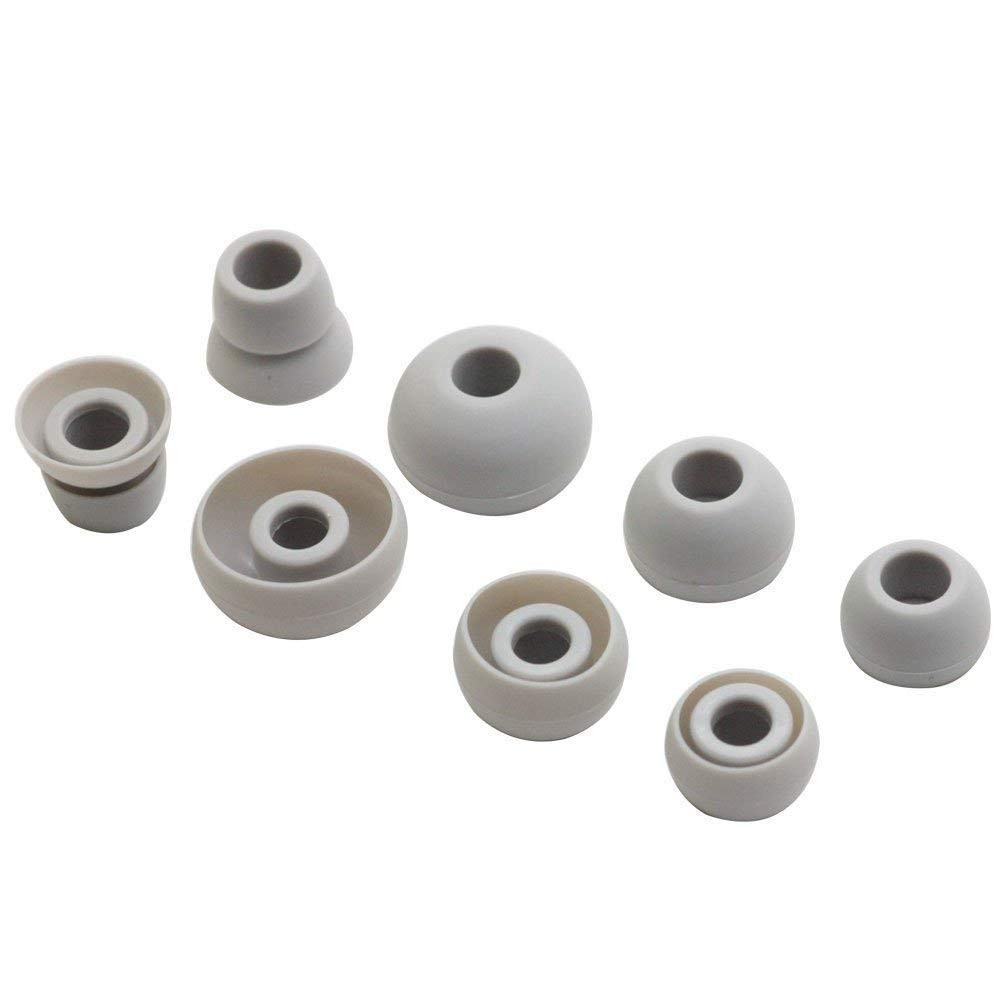 Alitutumao 8pcs Replacement Earbuds Silicone Eartips Compatible large, Grey