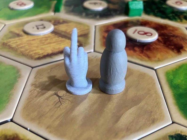 Catan Robber Middle Finger Replacement Piece