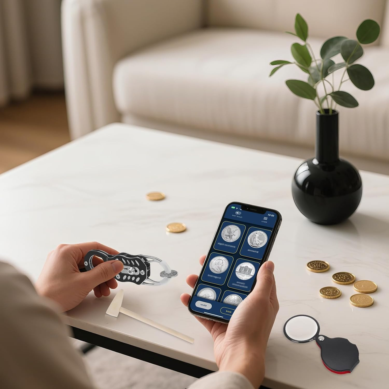 The Pocket Coin Ping pinger Tester Kit, Gold & Silver Coin Ping Testing- Coin Va