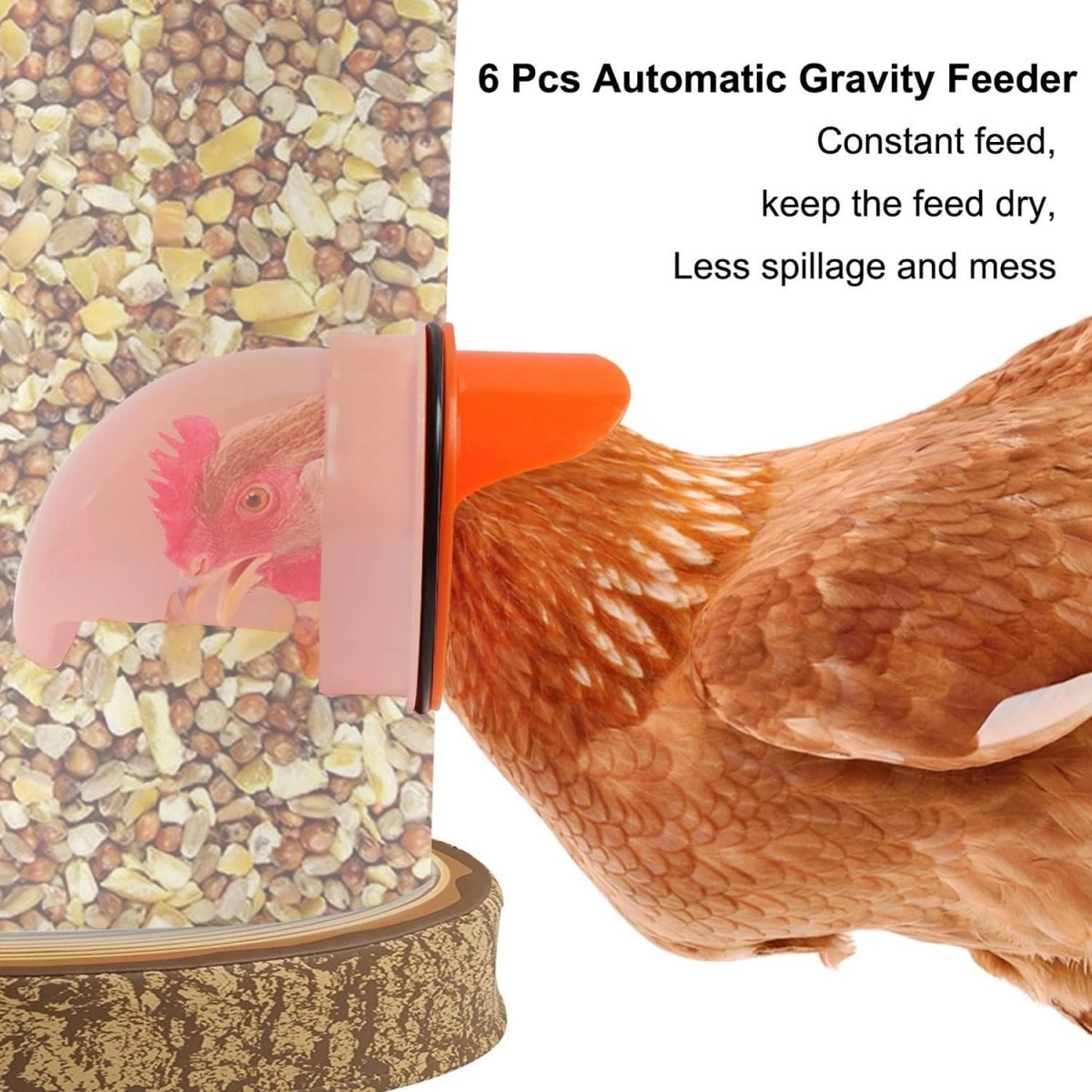Chicken Feeder No Waste Automatic Poultry Feeder DIY Chicken Feeders and Waterer