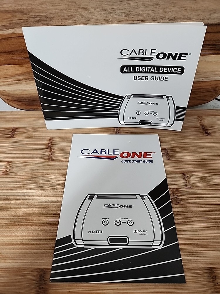 Vintage Cable One All Digital Device Quick Start Guide & User's Manual EUC
