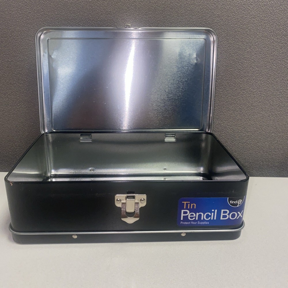 Skeleton Skull Locking Supply Pencil & Tactical Box Black