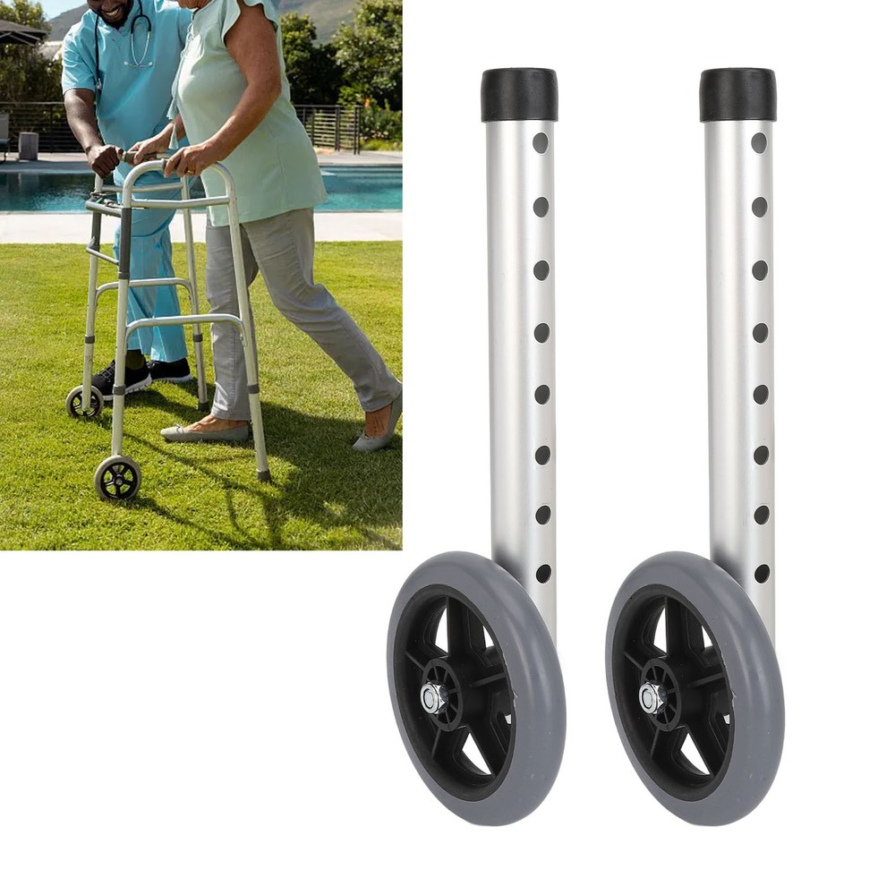 2Pcs Adjustable Walker Wheels For Elderly Mobility Aid Accessories