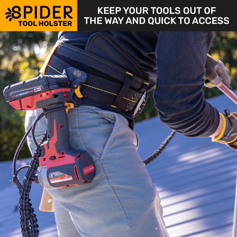 Spider Pro Tool Holster - Upgraded, Self Locking, Quick Draw Universal Tool...
