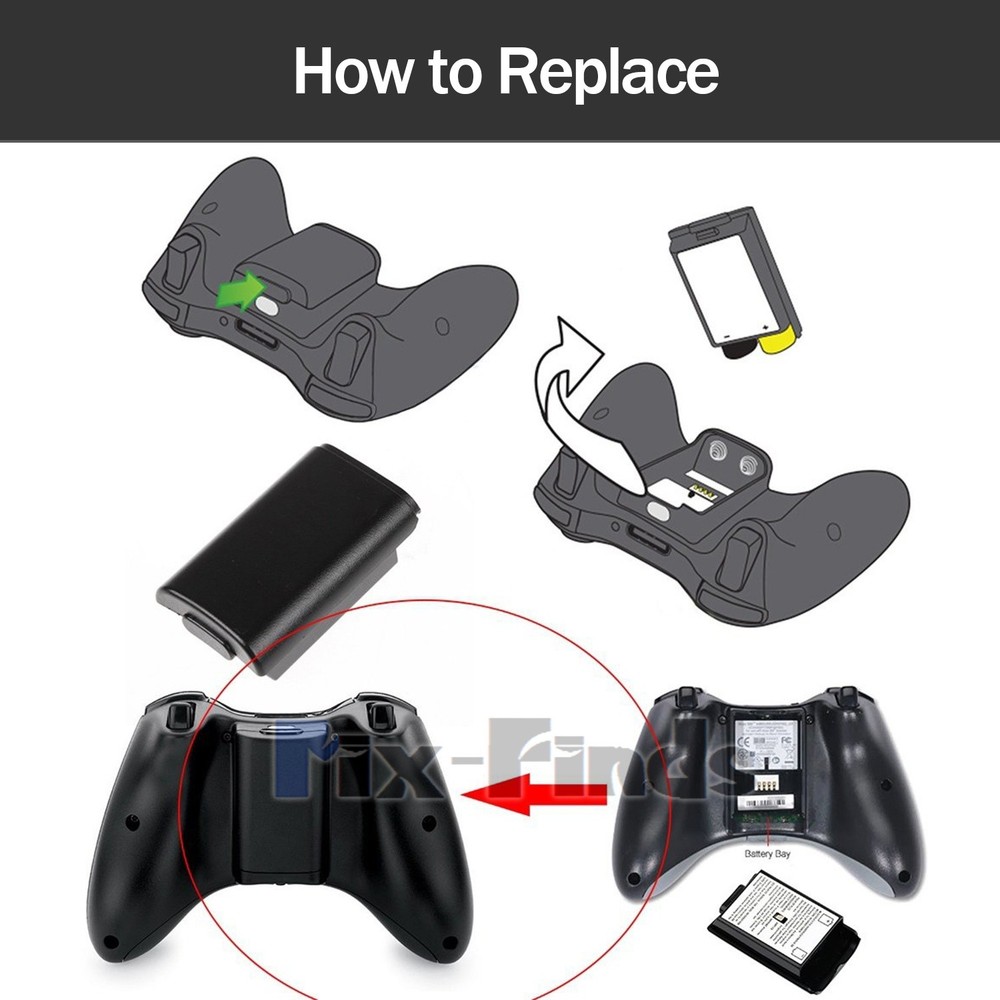 10pcs AA Battery Back Cover Case Shell Pack For Xbox 360 Wireless Controller US