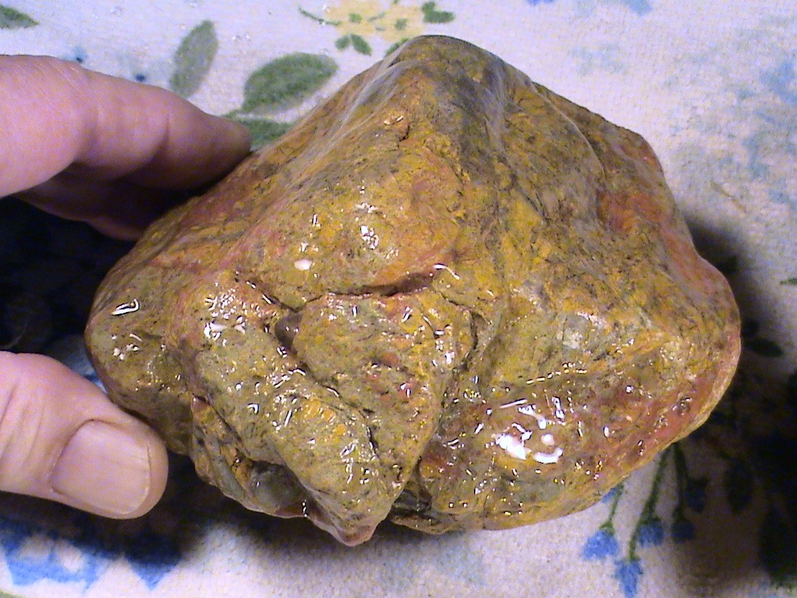 Mixed Yellow Jasper Agate Lot, Rough Natural Lapidary Rocks, 5 LBS, 6 OZ, #291