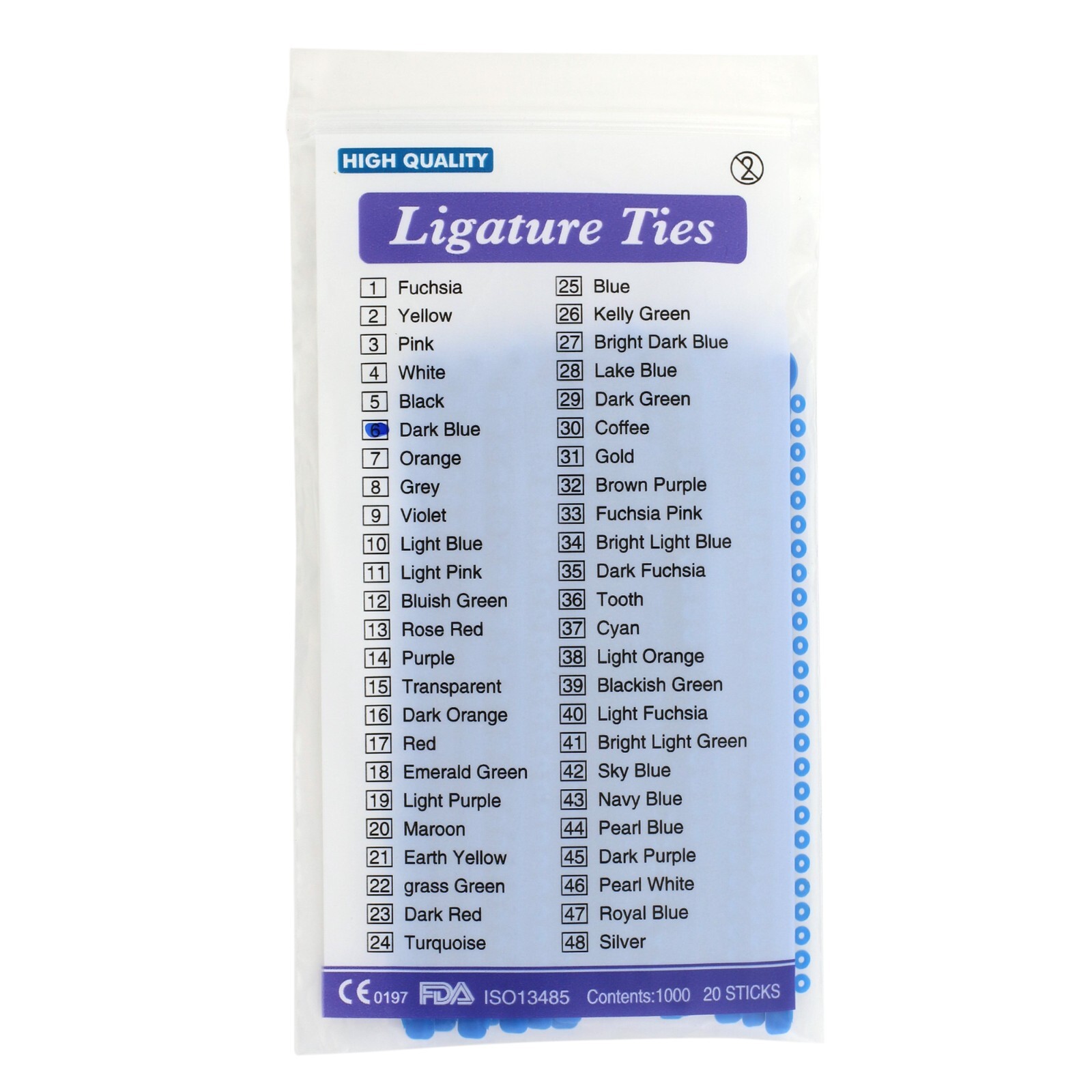 1000pcs Dental Ligature Ties Braces Rubber Bands Orthodontic Elastic 11 Colors