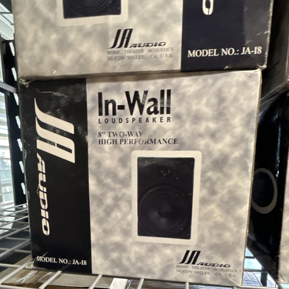 JA Audio JA-18 In-Wall Speaker 8" Two-Way Wired Black Rectangular