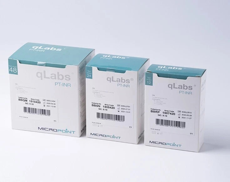 qLabs 24 PT INR Coagulation Test Strips – Easy Self Testing