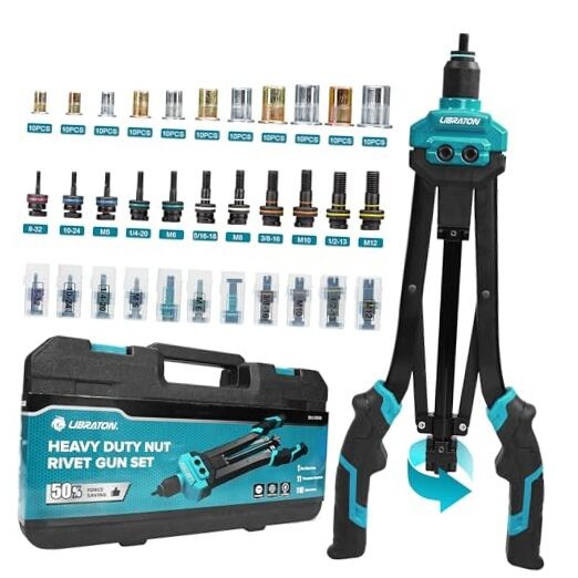Rivet Nut Tool, 16" Rivnut Tool Kit, Hand Rivet Auto Release Rivet Nut Tool