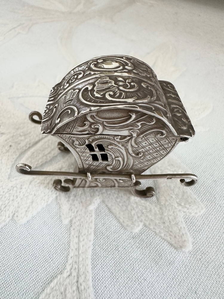 Vintage Silver Palanquin Curio Box