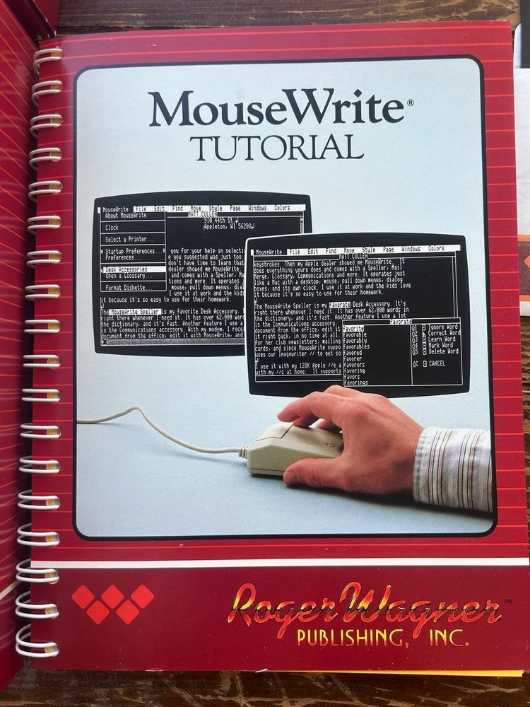 MouseWrite Word Processor Apple II/IIC Box Manuals Disks Roger Wagner